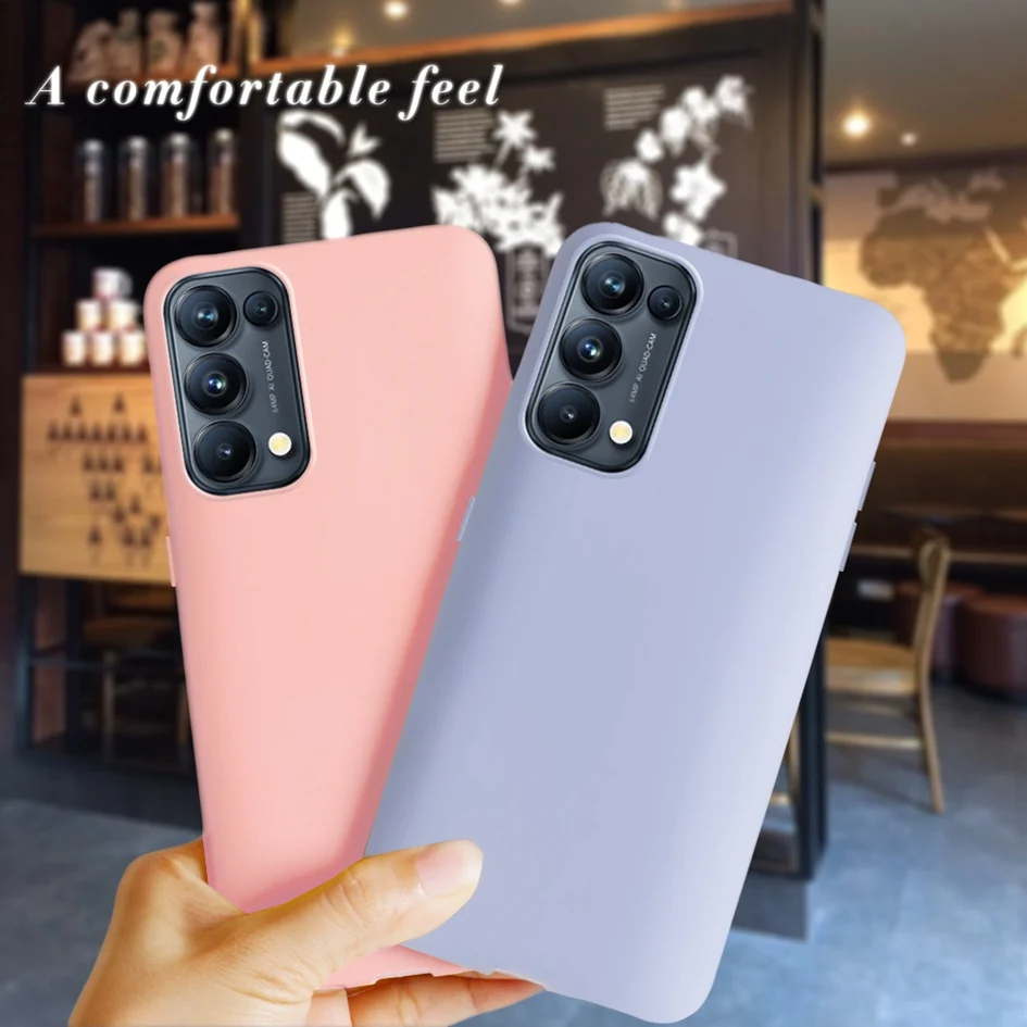 Funda suave para OPPO Reno 5 Pro 5G, carcasa de silicona mate, negra, amarilla, caramelo, delgada, para OPPO Reno 5, Reno 5 Lite - imagen 3