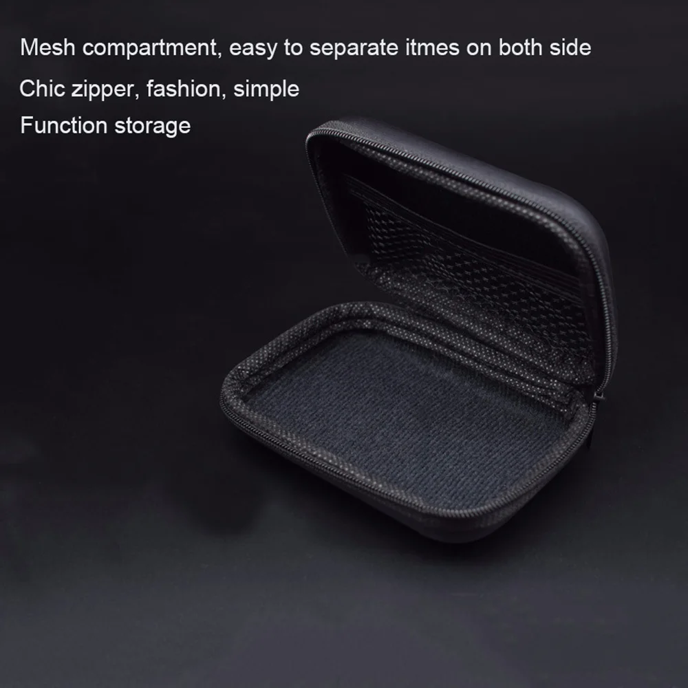 Bolsa de almacenamiento de auriculares portátil, estuche de cuero PU Multicolor, impermeable, protector, organizador de Cable Usb - imagen 3