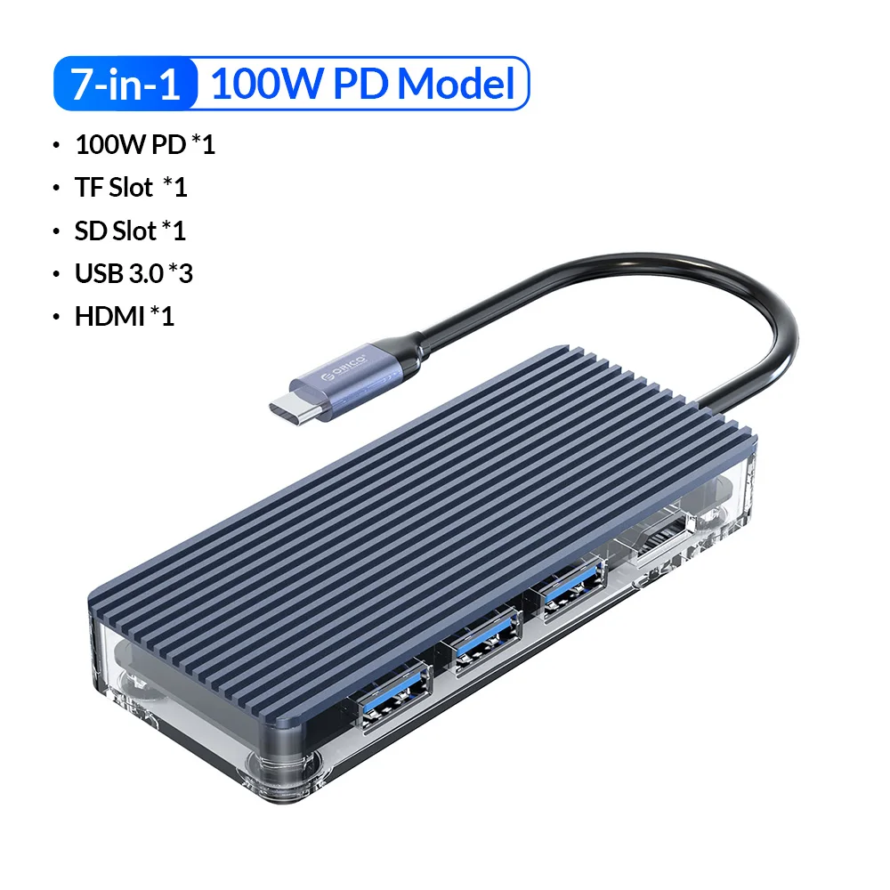 7-in-1 HDMI SD TF PD