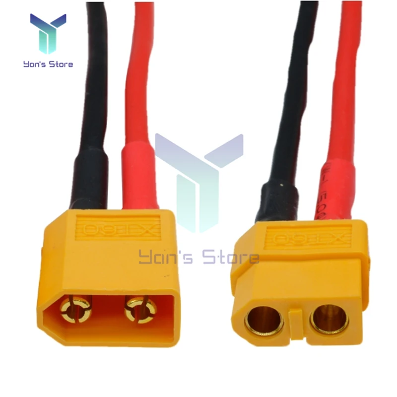 Conectores tipo bala macho hembra XT60, bloque de terminales enchufable con cable de silicona de 14 AWG para batería Lipo RC, conector Banana