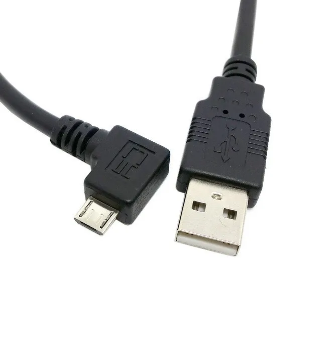 0,25 m 1 m 1,5 m 3 m 5 m ángulo recto 90 grados Micro USB 5 pines macho a USB Cable de carga de datos para teléfono celular y tableta - imagen 5