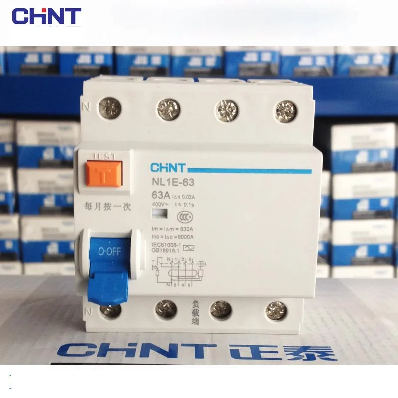 CHINT-interruptor electrónico de fugas eléctricas, protección de corriente Residual, 1P + N 3P + N 4P 63A 40A 25A 30MA RCCB 50HZ/60HZ