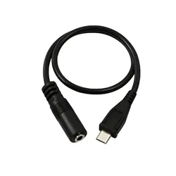 1 unidad Micro USB 5 pines macho a conector hembra de 3,5mm AUX sincronización de Audio Cable adaptador de auriculares 30cm 50cm