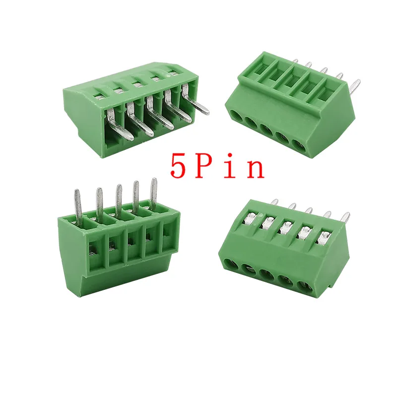 Mini bloques de terminales de tornillo, KF128-2.54 de conectores PCB, 2P, 3P, 4P, 5P, 6P, verde, KF128, 2,54mm, 2 P-6 Pines, 2/4/5 unidades - imagen 5