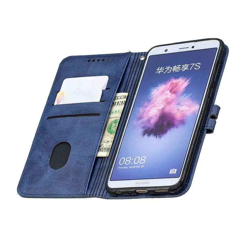 Funda inteligente Huawei P, funda con tapa de cuero para Huawei P Smart Psmart FIG-LX1, funda para teléfono, Fundas, funda tipo billetera magnética de lujo - imagen 4