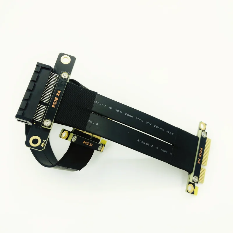 Cable de extensión PCI Express 3.0 4X Extensor PCI-e Adaptador PCIE 4X de 180 grados para velocidad de transferencia de datos mejorada - imagen 5