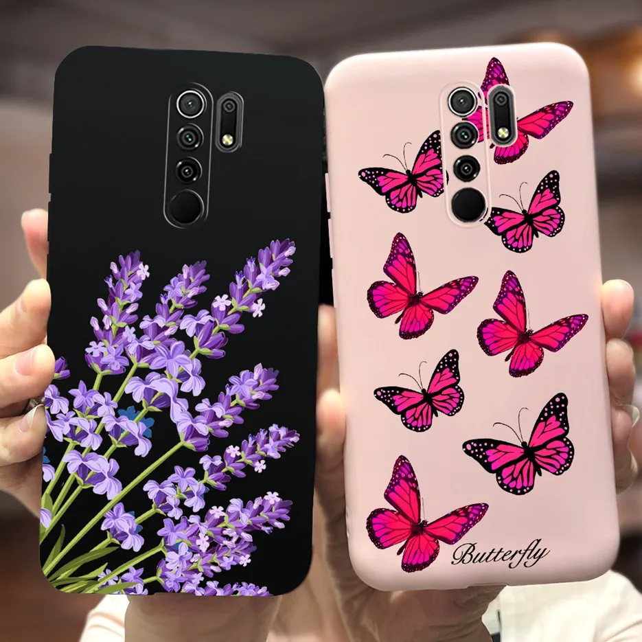Funda trasera de silicona suave para Xiaomi Redmi 9, carcasa elegante con flores para teléfono, Poco M2, PocoM2, Redmi 9, Prime - imagen 2