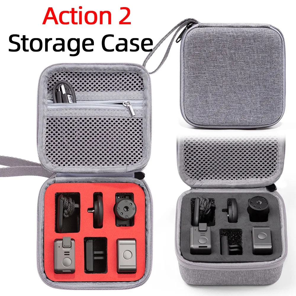 Bolsa de acción 2 portátil, módulo de batería, Cable adaptador magnético, bolsa impermeable, caja para accesorios de cámara DJI Action 2