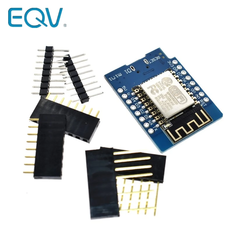 EQV D1 Mini ESP8266 ESP-12 ESP-12F CH340G CH340 V2 USB WeMos Placa de desarrollo WIFI D1 Mini NodeMCU Lua IOT placa 3,3 V con pines