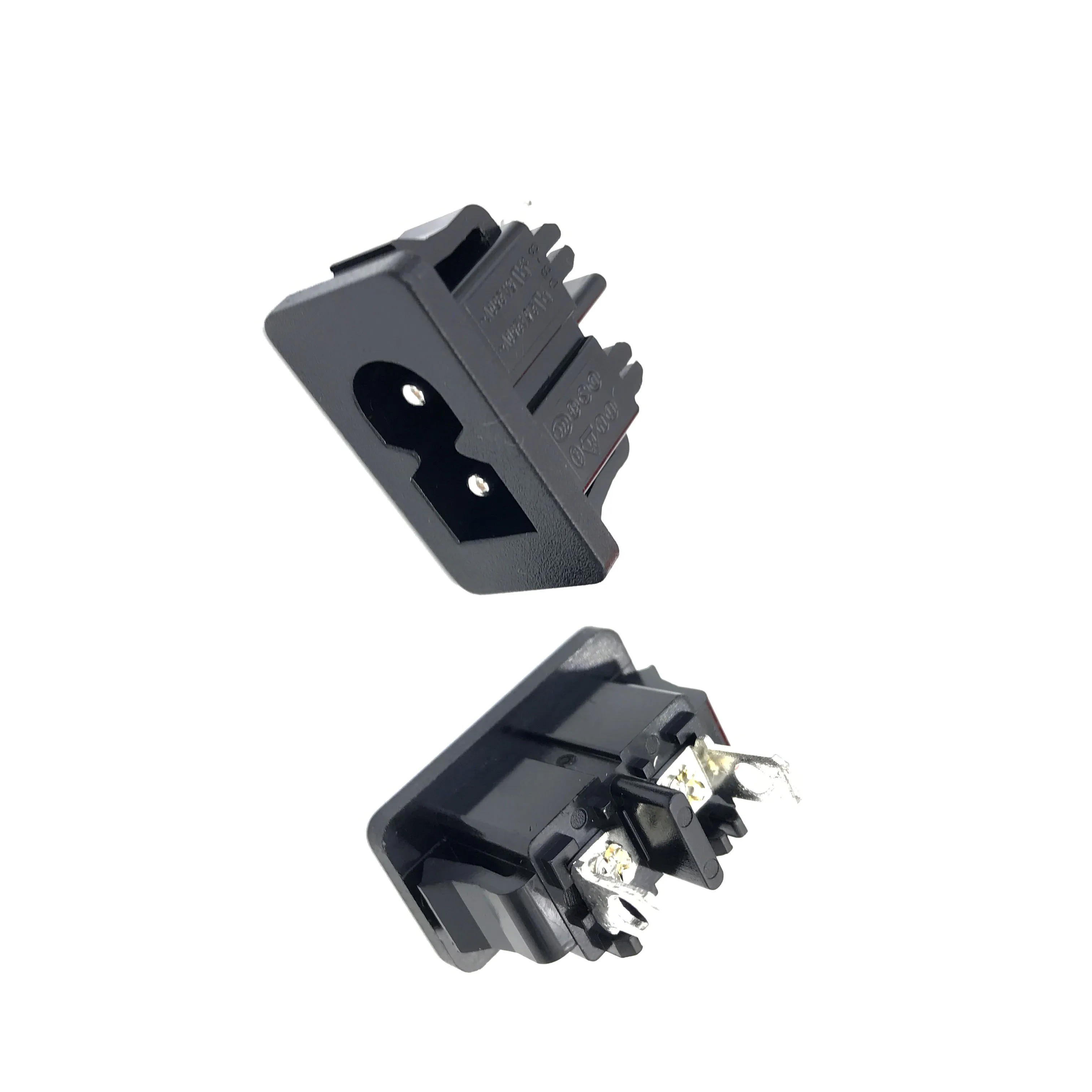 10 piezas de enchufe macho negro IEC320 C8, Conector de toma de corriente AC 250V 2.5A 2Pin - imagen 2