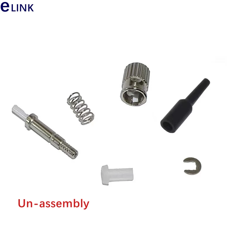 Conector de fibra ST con/sin casquillo cerámico Premontaje SM MM 3,0mm 2,0 MM accesorios ópticos ftth ELINK 1000 Uds - imagen 3