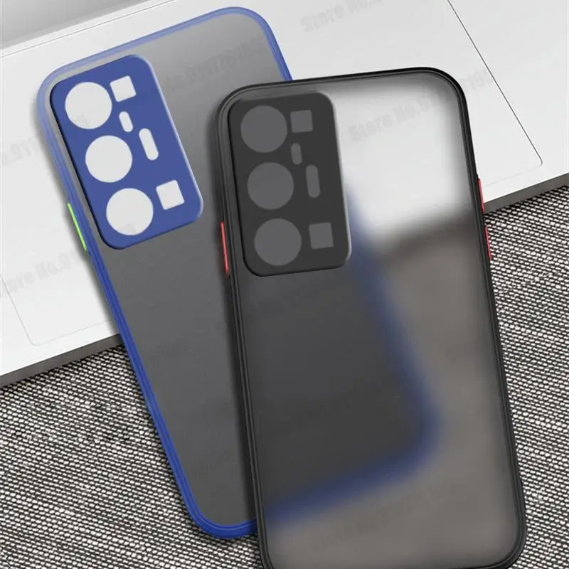 Para VIVO X70 Pro Plus funda mate de silicona suave translúcida para Vivo X60 Pro Plus V21 V21E 5G 4G cubierta protectora de PC dura esmerilada - imagen 4