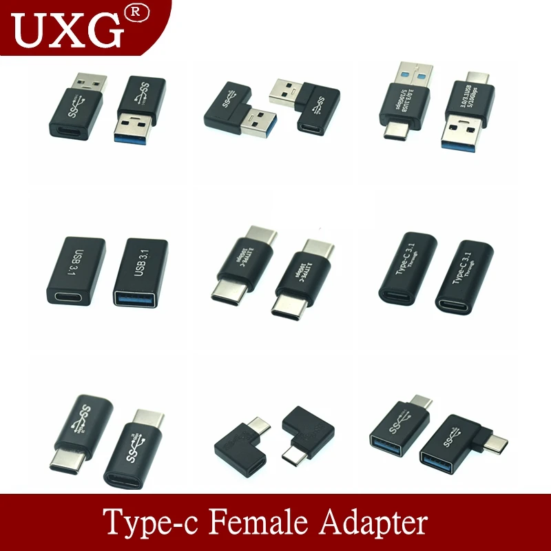 Adaptador USB 3,1 macho a hembra tipo C, convertidor USB A a USB C 3,1 GEN 2, compatible con carga y datos de doble cara de 10Gbps