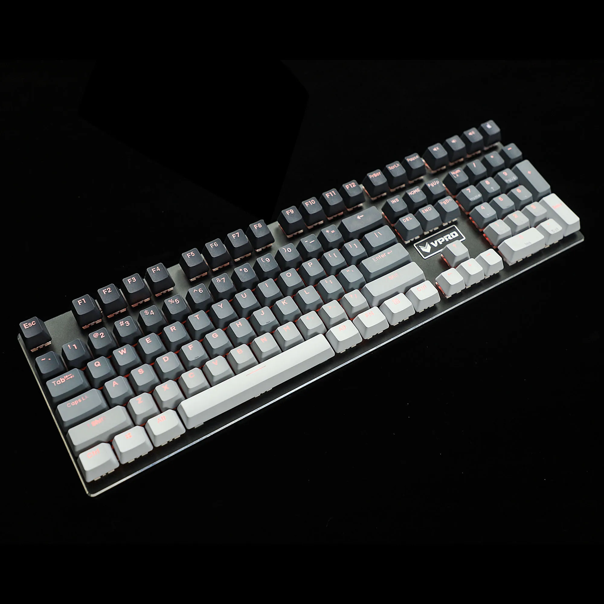 YMDK-teclas retroiluminadas de doble disparo para teclado mecánico MX, teclas con gradiente púrpura Polar, PBT, perfil OEM, 124, 87, 84, 68, 104 - imagen 3