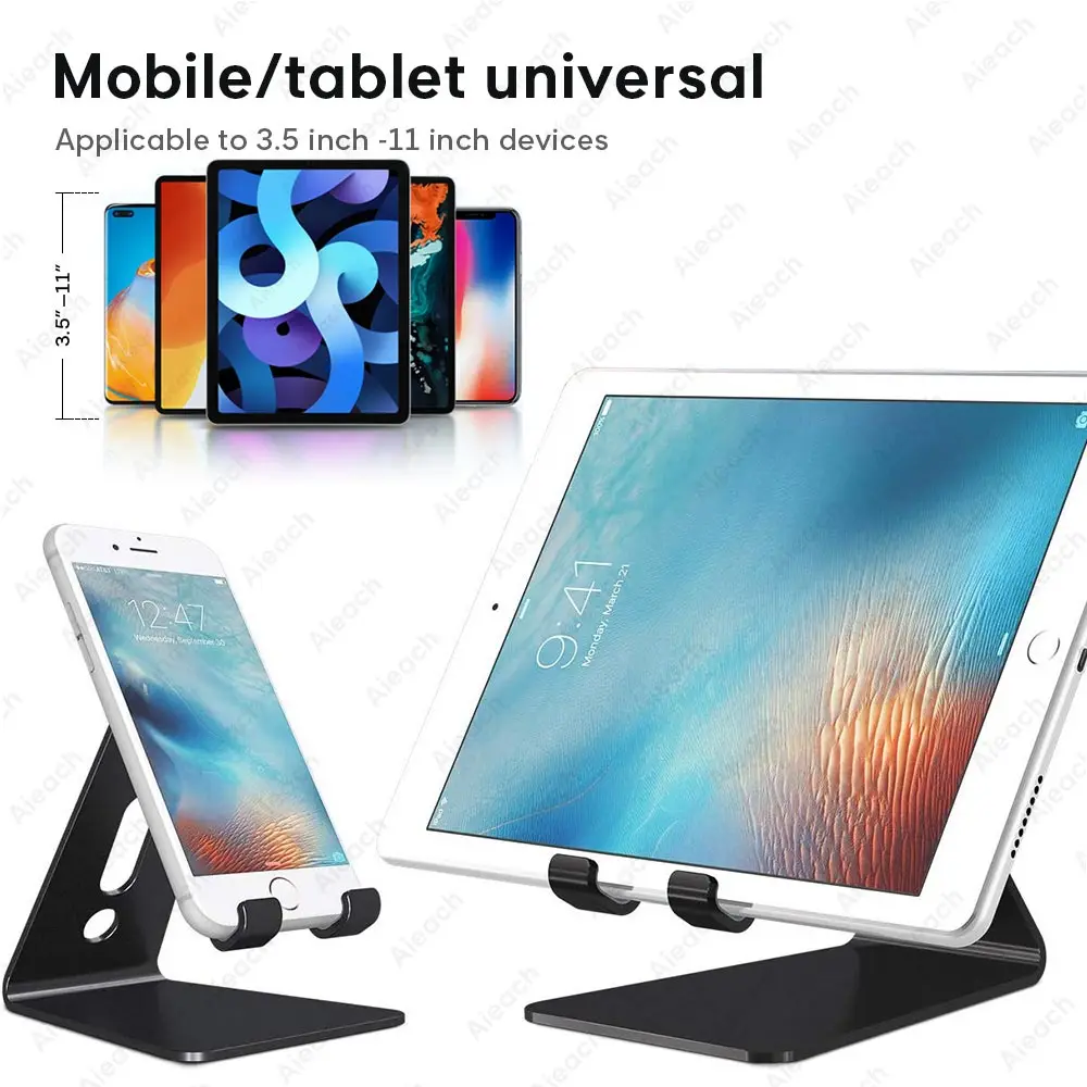 Soporte Universal de escritorio para tableta y teléfono, soporte para tableta con rotación de Metal para iPad 7,9, 9,7, 10,5 y 11 pulgadas, para Samsung, Xiaomi, Huawei - imagen 2