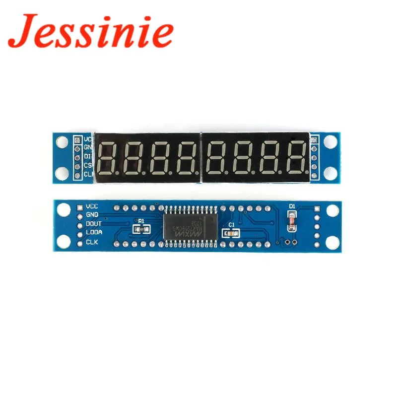 Módulo de Control de pantalla LED de tubo Digital MAX7219 TM1638, 4, 8 bits, para Arduino, 3,3 V, 5V, placa de controlador de microcontrolador de matriz de puntos - imagen 3