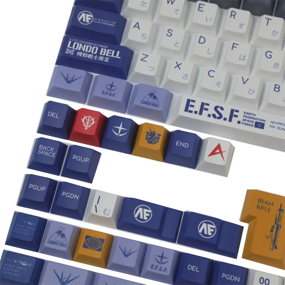 136 teclas Robot PBT Keycap Cherry Profile 3U 6.25U 7U barra espaciadora 1.75U 2U cambio para teclado mecánico GH60 GK61 64 104 108 - imagen 4