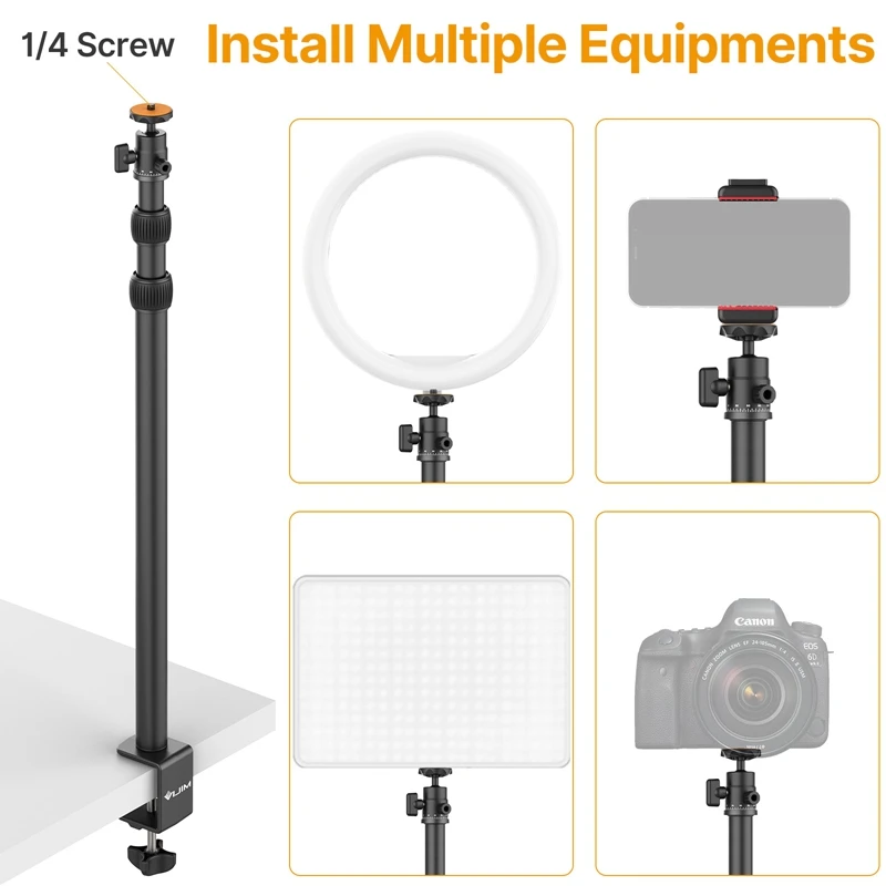 Vijimy LS03 Trípode Extensible con Luz y Clip Teléfono - imagen 5