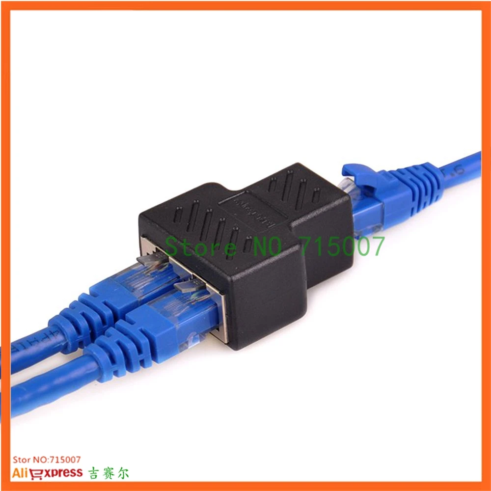 Cable de red Ethernet LAN RJ45 de 1 a 2 vías, adaptador de conector divisor hembra para estaciones de acoplamiento de ordenador portátil - imagen 4