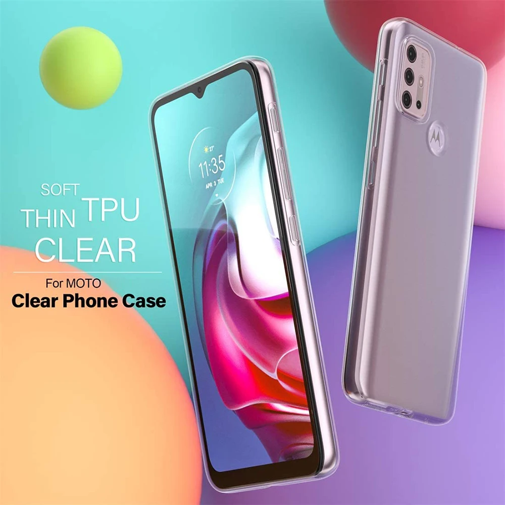 Funda protectora de teléfono para cámara, cubierta trasera suave y transparente para Motorola Moto G10 G30 G40 G50 G60 G100 G Play Power Stylus 2021 Edge S - imagen 3