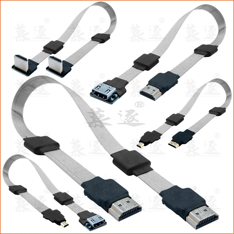 Anillo magnético antiinterferencias compatible con HD ángulo inferior FPC Mini HD C a HDTV A macho FPV HDTV cable plano antena múltiple - imagen 5