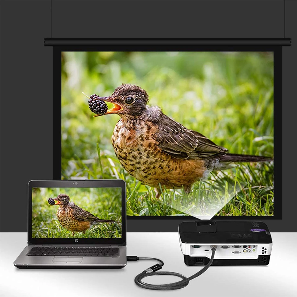 Cable adaptador Displayport a HDMI 4K Adaptador DP macho a HDMI hembra Convertidor Displayport a HDMI con audio