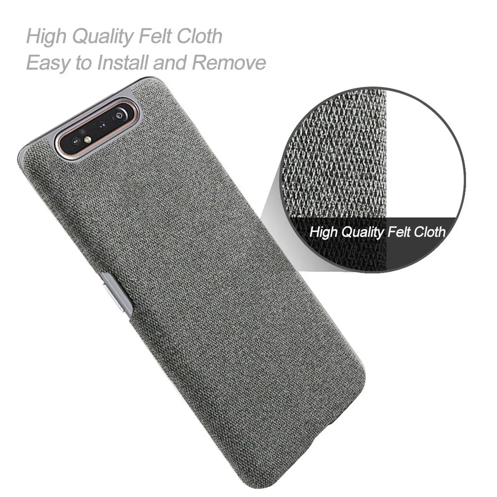 Fundas de tela para Samsung Galaxy A80, cubierta de teléfono dura de tela Retro delgada para Samsung A80 A 80 SM-A805F/DS, Coque Capa de 6,7 pulgadas - imagen 4