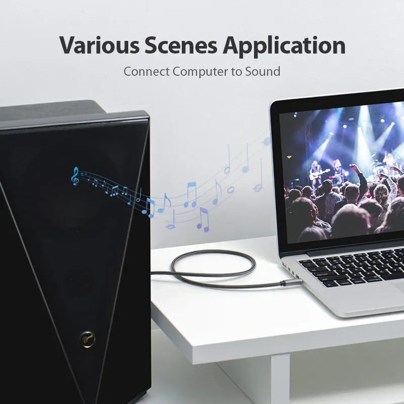 Cable auxiliar adaptador de 3,5mm a 6,35mm para mezclador, amplificador, reproductor de CD, altavoz, chapado en oro, Jack 3,5 a Jack 6,5, Cable de Audio macho de 5m y 10m - imagen 3