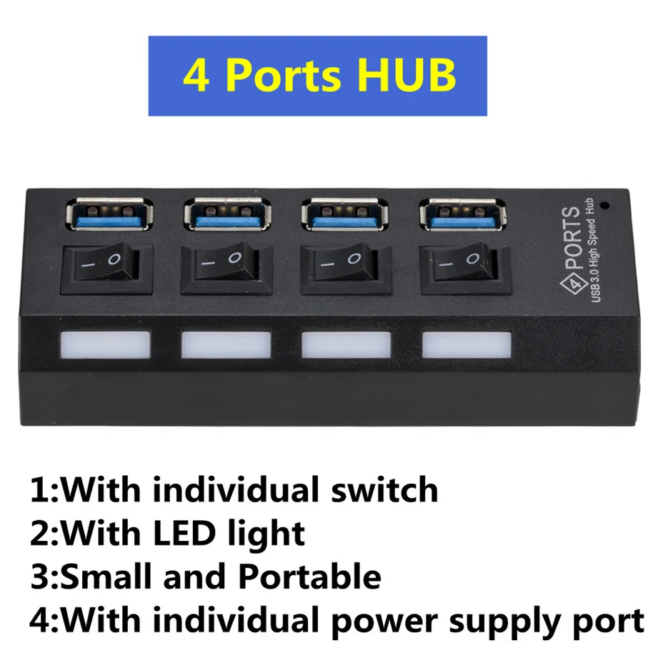 Hub USB 3.0 4 puertos – Alta velocidad 5Gbps alimentado - imagen 5