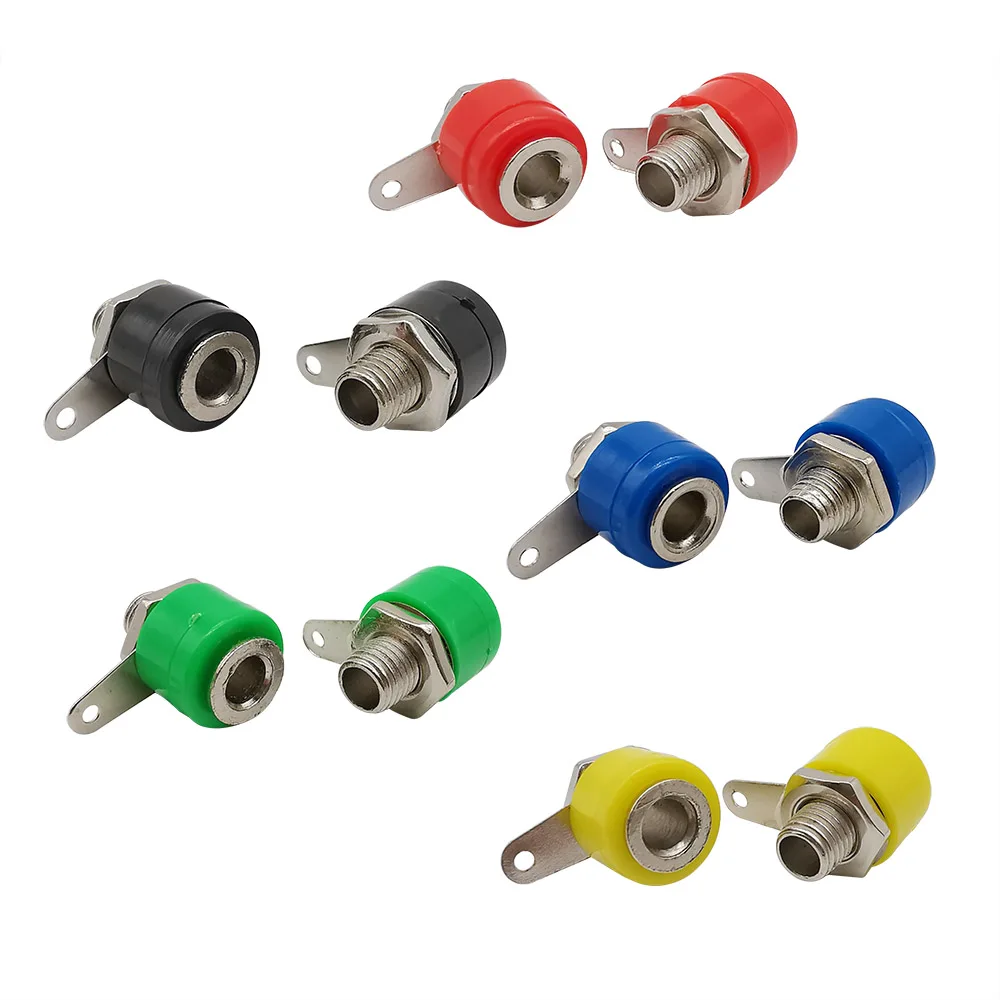 20 piezas conector hembra con conector Banana de 4mm, terminales de Panel de altavoz, adaptador de enchufe Banana en 5 colores - imagen 2