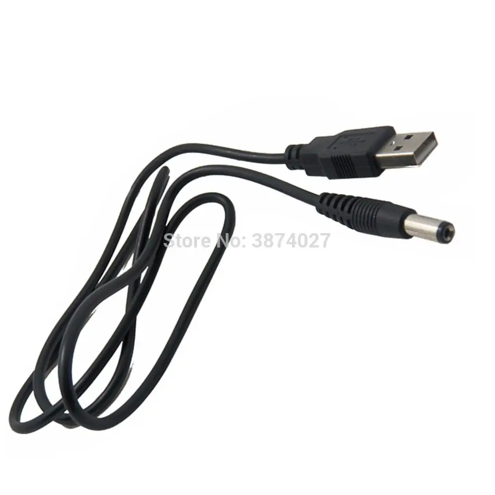 Adaptador de conector de barril 0,8 Mt, USB zu 5,5mm, 5 V USB + DC Jack Kabel Draht (5,5x2,1mm) - imagen 3