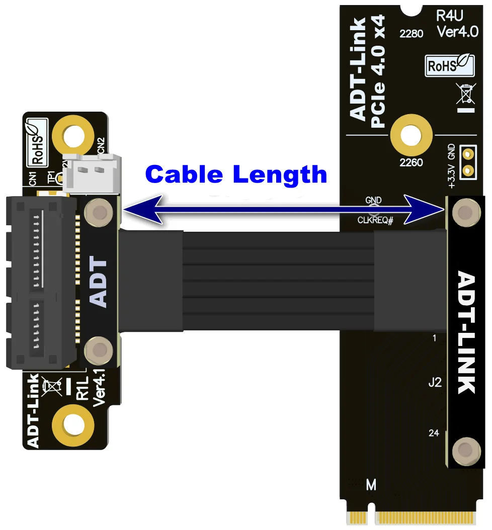 Cable de extensión PCIe4.0 x1 a M.2 NVMe SSD, adaptador de tarjeta elevadora de alta velocidad de 16G/Bps M.2 m-key, estado sólido a Gen4 x1, 2021 nuevo - imagen 5