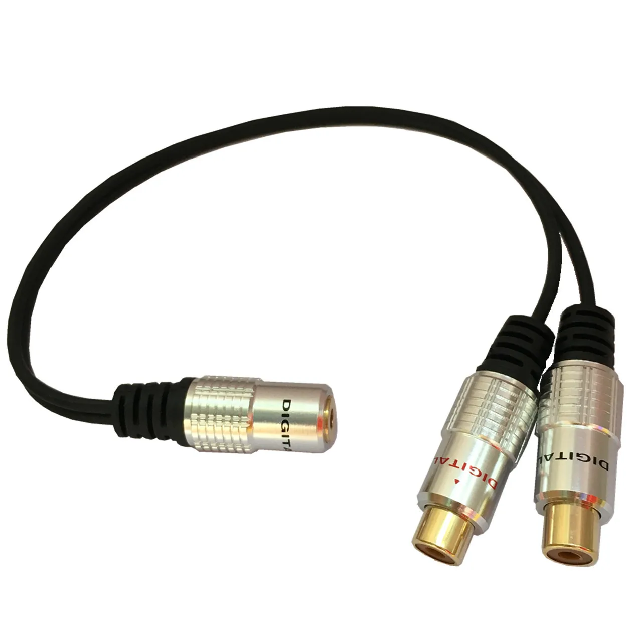 Mini adaptador de Audio estéreo hembra a 2 RCA hembra, 3,5mm, Cable divisor 2RCA hembra a 3,5mm, Cable adaptador hembra de 25CM - imagen 2