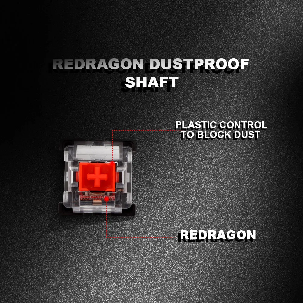 REDRAGON SMD RGB MX switch 3pin Clicky lineal táctil silencioso rojo azul negro marrón púrpura Switche para teclado mecánico retroiluminado - imagen 3