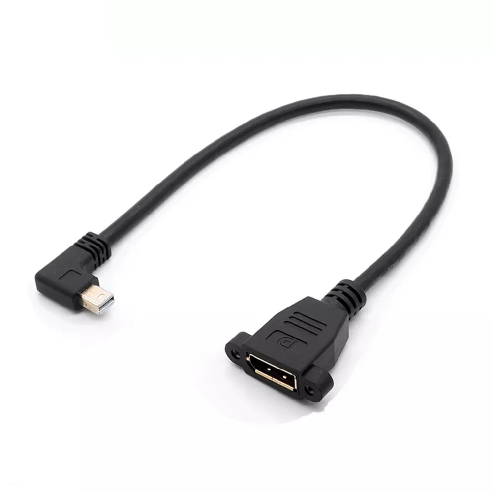 Adaptador Kabel Mini DisplayPort Rechten Winkel zu DisplayPort en Schwarz-4K Auflyda Bereit-Thunderbolt y Thunderbolt 2 - imagen 2