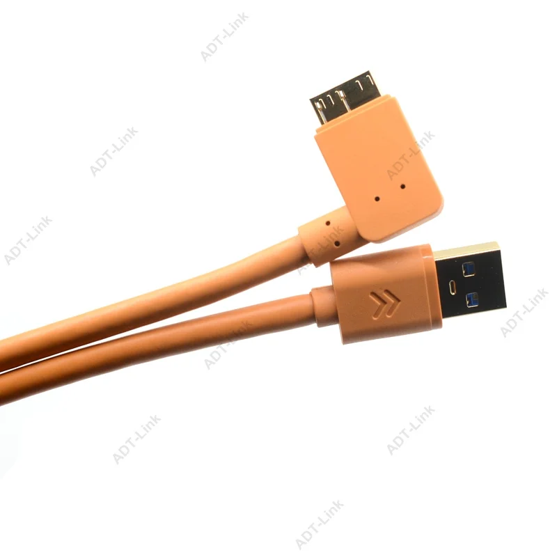 Cable Micro-B en ángulo recto USB 3,0 de alta velocidad a 90 grados para cámara USB de disco duro móvil 3m/5m/10m - Cabina de transferencia de datos duradera - imagen 3