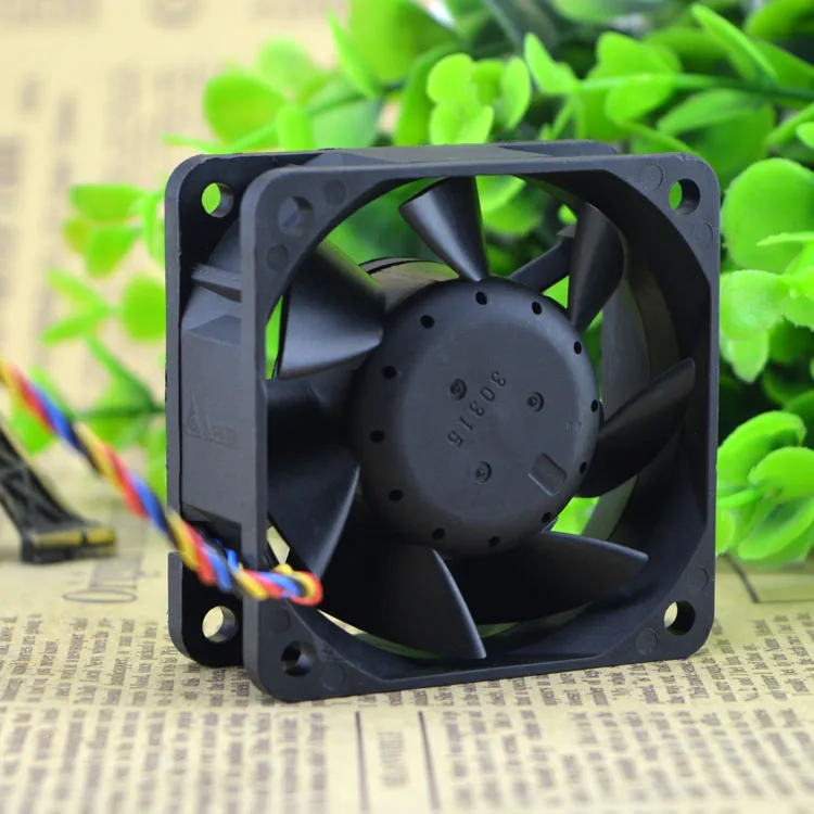 Ventilador de chasis Delta 6025 AFB0612L, 12V, 0.12A, 6CM, 6cm, 4 cables, silencioso de temperatura - imagen 4