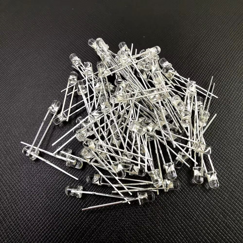 Kit surtido de diodos LED de 3mm, Kit de diodos emisores de luz UV F3 de 3mm, color blanco, verde, rojo, azul, amarillo, naranja, rosa y púrpura, DIY - imagen 5