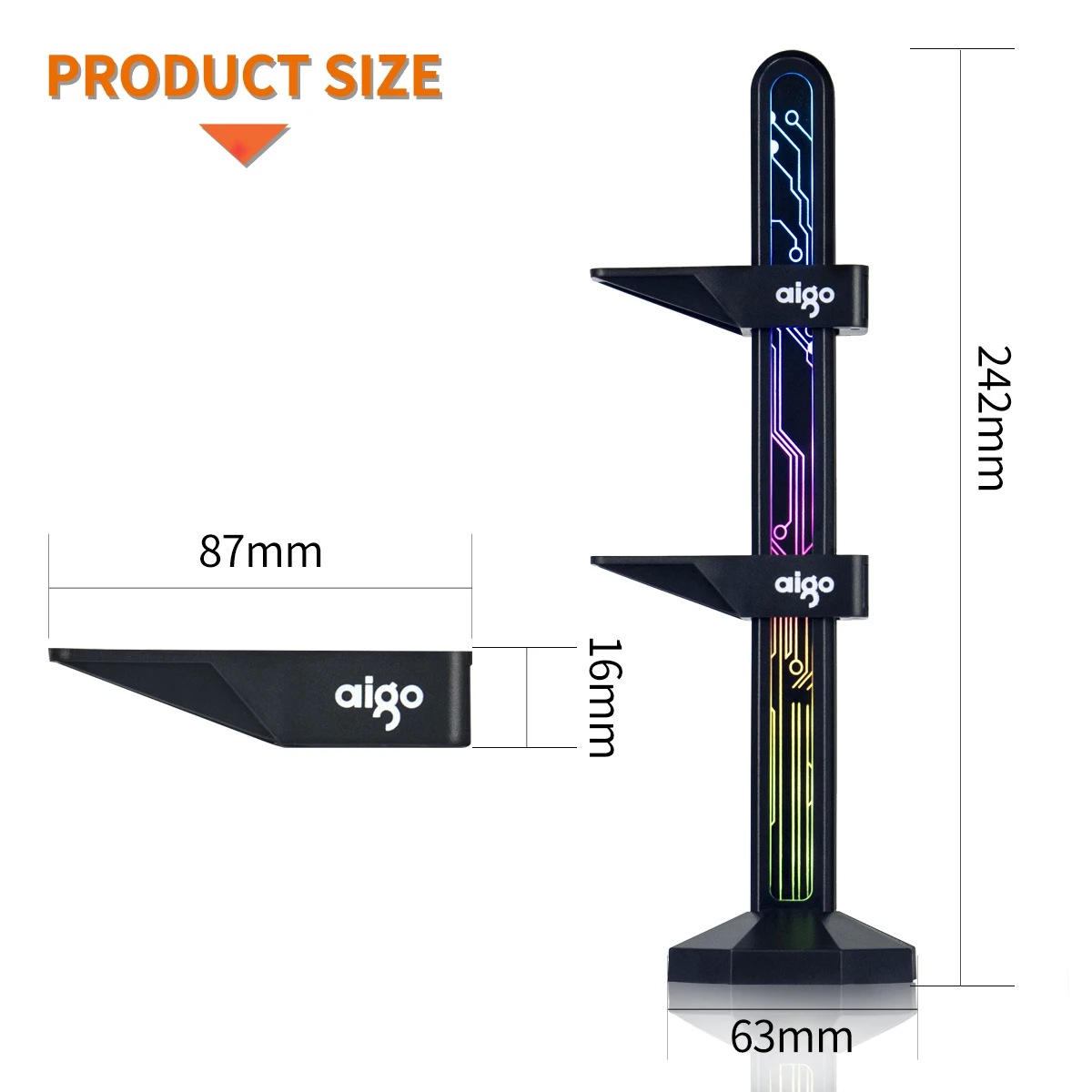 Soporte de tarjeta gráfica Aigo 3Pin5V Argb VGA soporte Jack caja de ordenador de escritorio tarjeta de vídeo GPU Kit de refrigeración por agua soporte - imagen 4