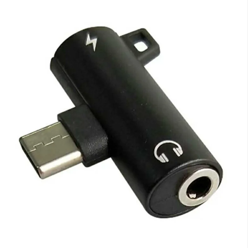 Convertidor de carga de auriculares 2 en 1 Tipo C a jack de 3,5mm, adaptador de audio USB tipo C para teléfonos Xiaomi, Huawei tipo C macho a hembra - imagen 2