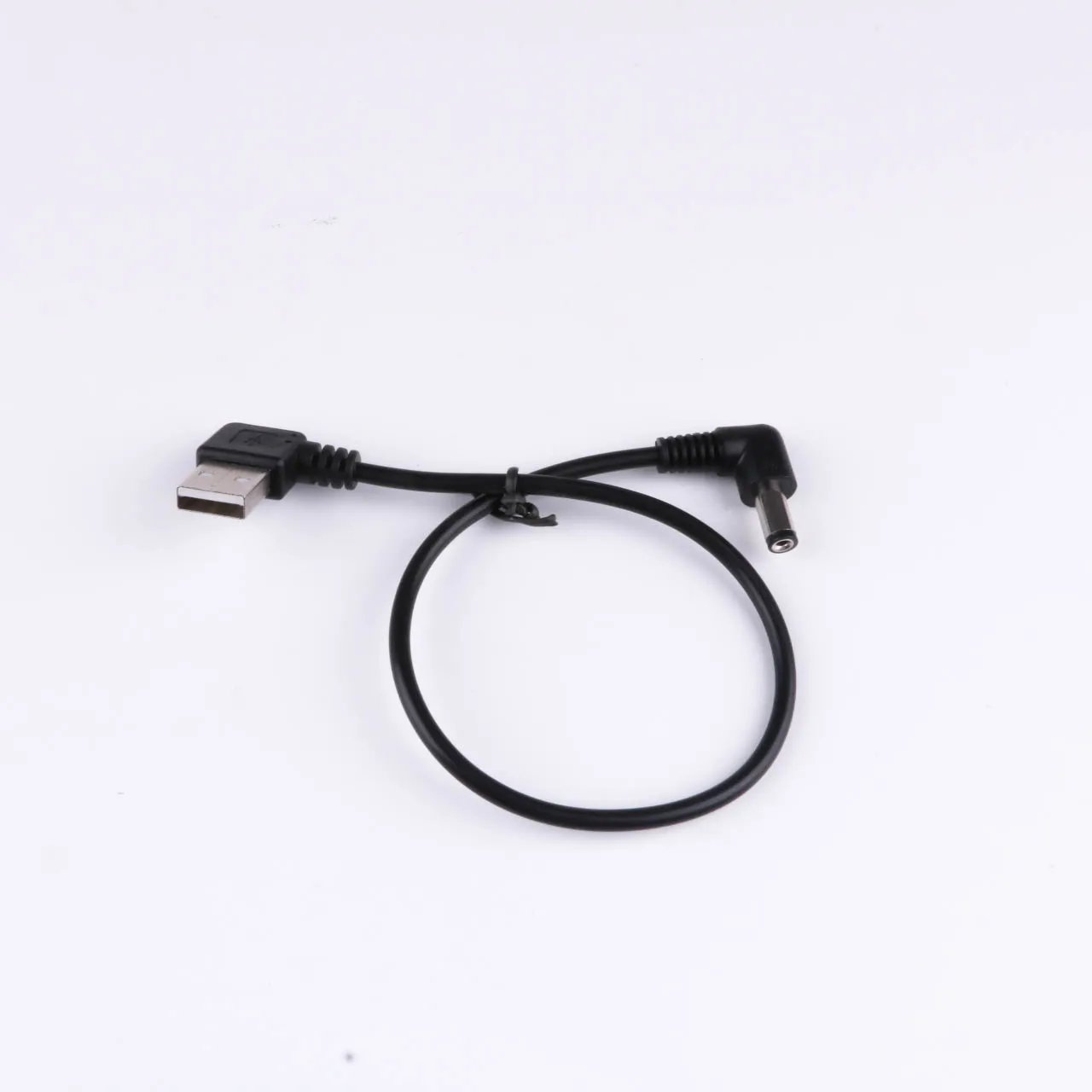 Cable conector de barril alimentación CC 5 V con enchufe USB 2,0 a 5,5/2,1 mm en ángulo - imagen 4