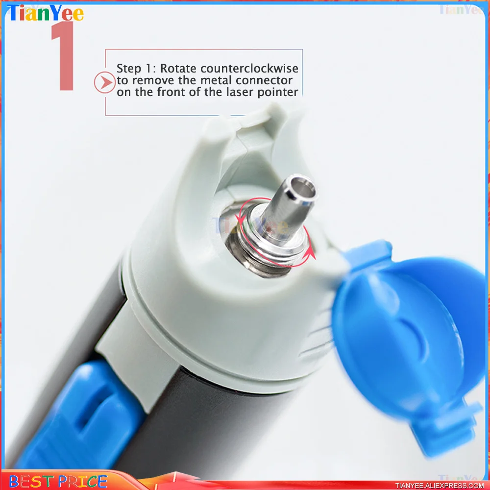 Pieza de repuesto VFL de 7mm y 5mm, localizador Visual de fallos, accesorio de manga de Ceramica, probador de fibra, núcleo de cerámica y conector de junta de Metal, x2 Uds. - imagen 3