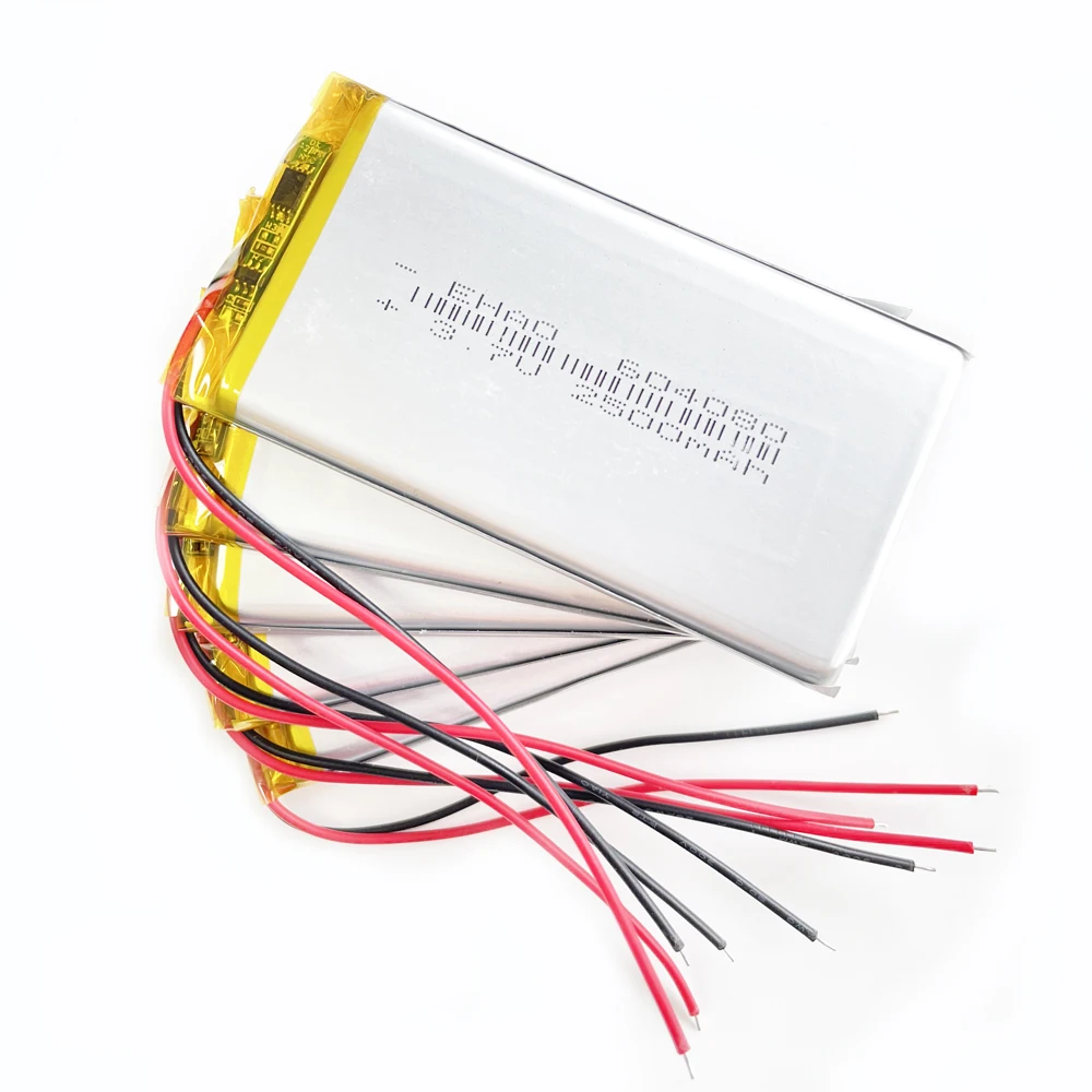 5 uds 3,7 V 2500mAh Lipo batería recargable de polímero de litio uso para teléfono móvil GPS Tablet PC cámara DVD banco de energía 604080
