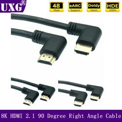 Cable HDMI ángulo recto alta velocidad antitorsión para PS4 y TV