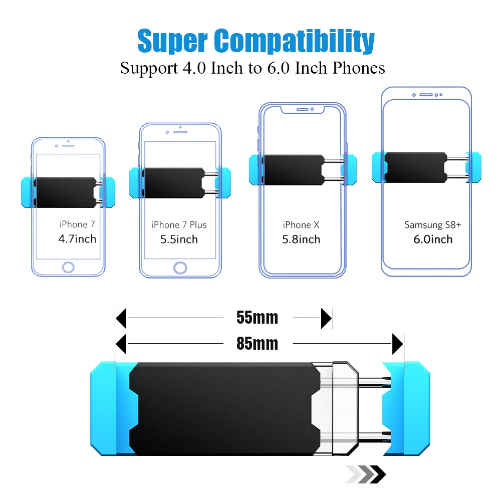 Soporte de gravedad para teléfono en coche, Clip de montaje de ventilación de aire portátil, accesorios para teléfono móvil, soporte Universal para smartphone - imagen 2
