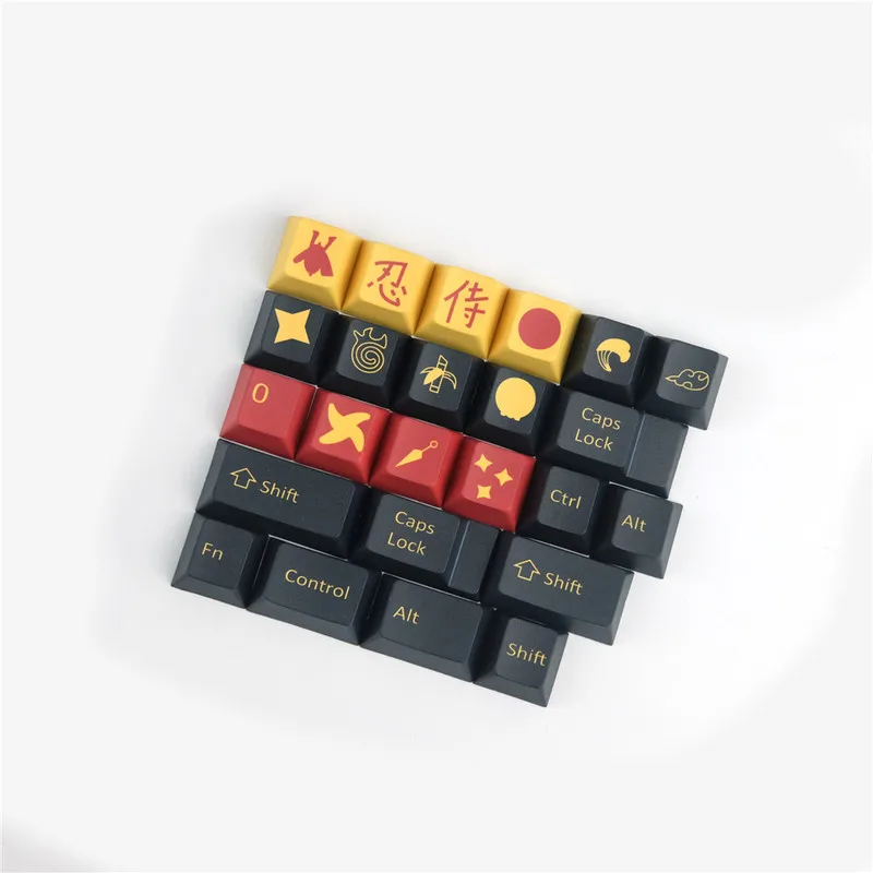 GMK-teclas clonadas samurái rojas, teclas de perfil de cereza subcama de tinte PBT para teclado mecánico MX Switch GH60 GK61 GK64 96 - imagen 5