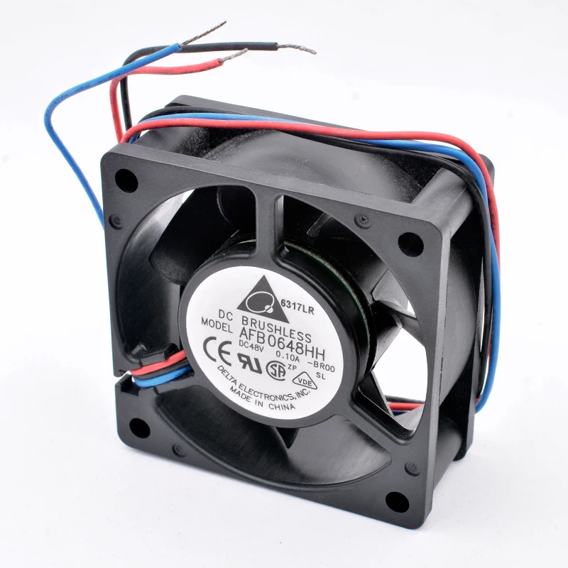 AFB0648HH-BR00 de 6cm, 60mm, 60x60x25mm, CC 48v, 0.10A, rodamiento de doble bola, 3 cables, ventilador de refrigeración para el inversor de la caja del servidor - imagen 3