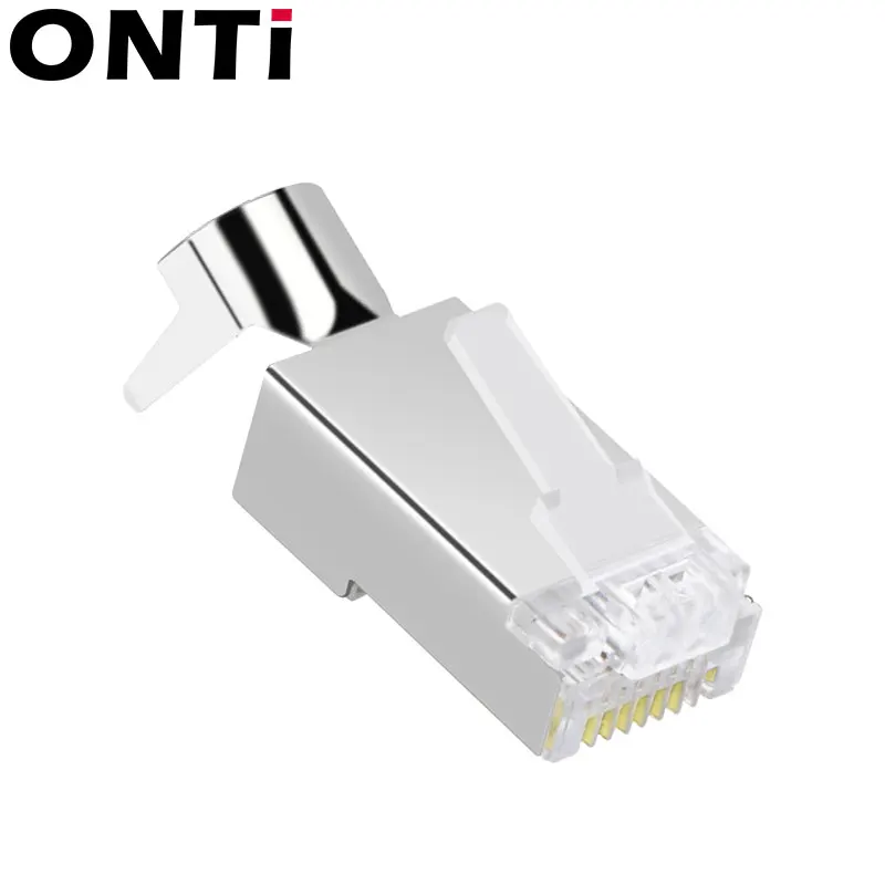 Conector de cable de red, Cat6A, CAT7, blindado, FTP, 8P8C, conectores de engarzado, 10/50/100 piezas - imagen 5