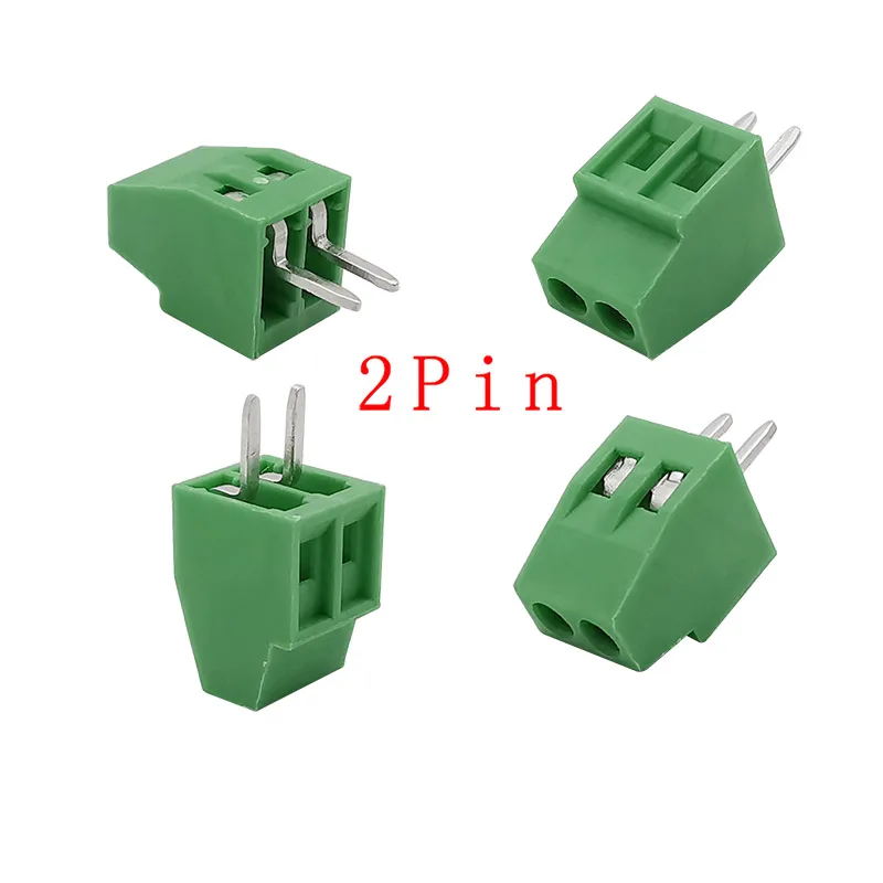 Mini bloques de terminales de tornillo, KF128-2.54 de conectores PCB, 2P, 3P, 4P, 5P, 6P, verde, KF128, 2,54mm, 2 P-6 Pines, 2/4/5 unidades - imagen 2
