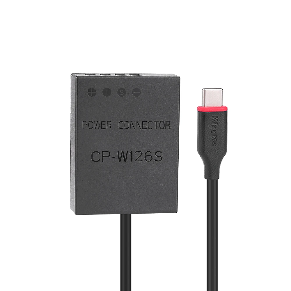 KingMa-acoplador de corriente continua NP-W126 W126S tipo C, batería simulada adaptada para Fujifilm USB-C XT2 XT30 XS10 XT200 XT100 X100V X100F - imagen 2